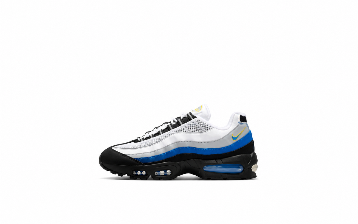 Nike Air Max 95 — White/Black/Reflect Silver/Royal Blue