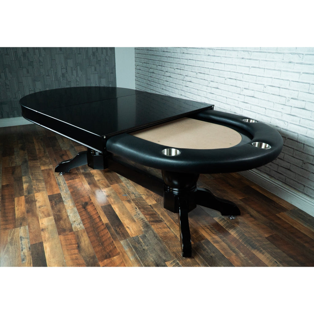 BBO Poker Tables Elite Black Oval Poker Table 10 Person