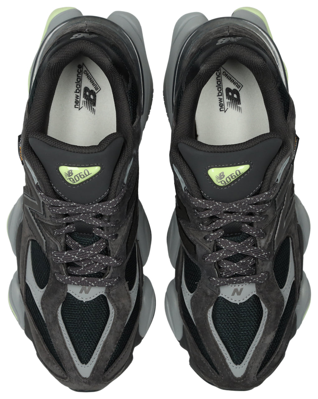 New Balance 9060 - Men Shoes — Black Cement-Dry Lime — image 5