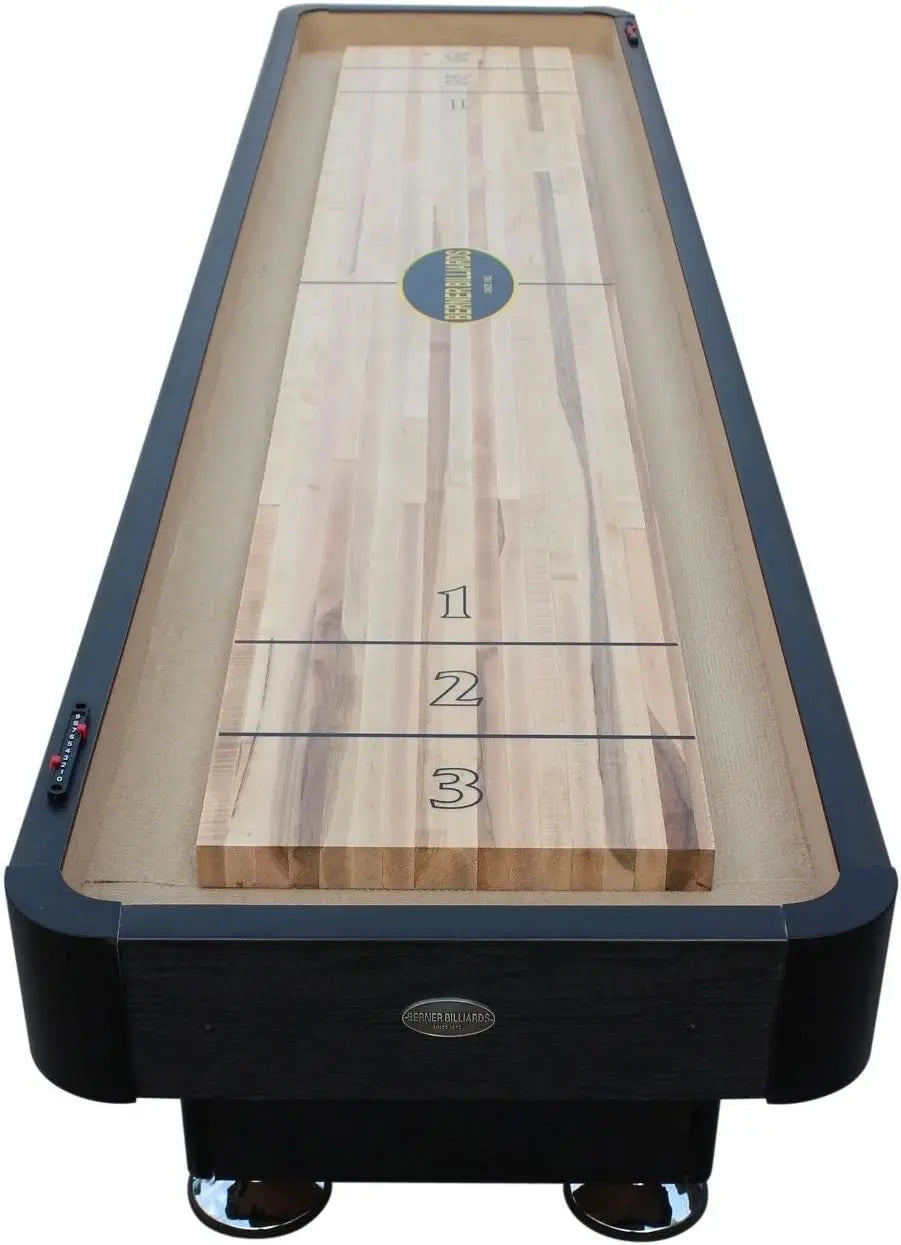 "The Standard" 9 Foot Shuffleboard Table by Berner Billiards in Cherry, Espresso or Black
