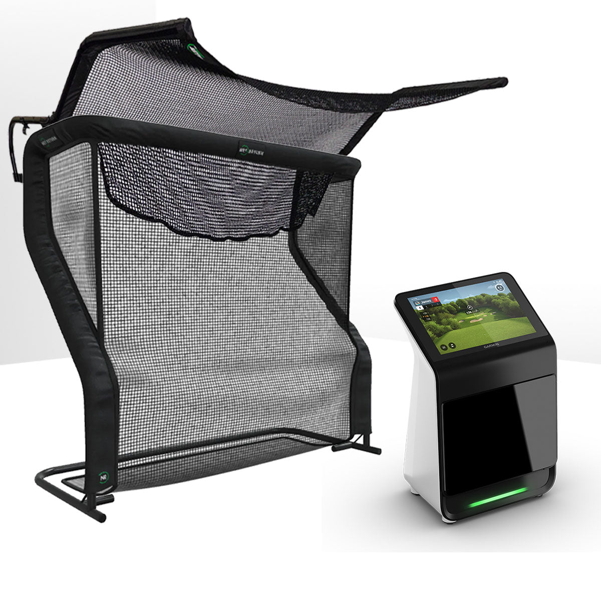 Garmin Approach R50 Golf Launch Monitor Home Net Studio with The Net Return Premium Hitting Net Package
