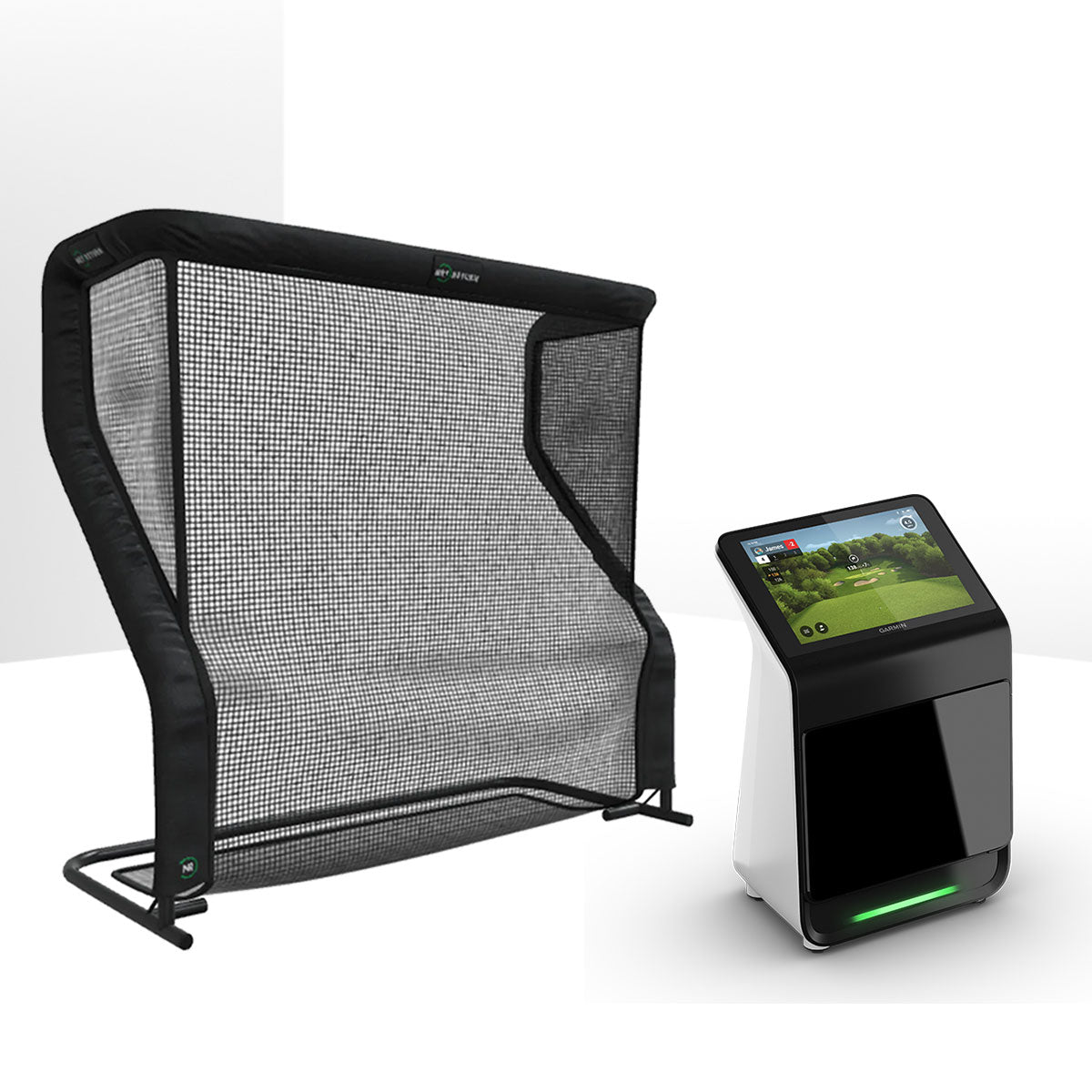 Garmin Approach R50 Golf Launch Monitor Home Net Studio with The Net Return Premium Hitting Net Package