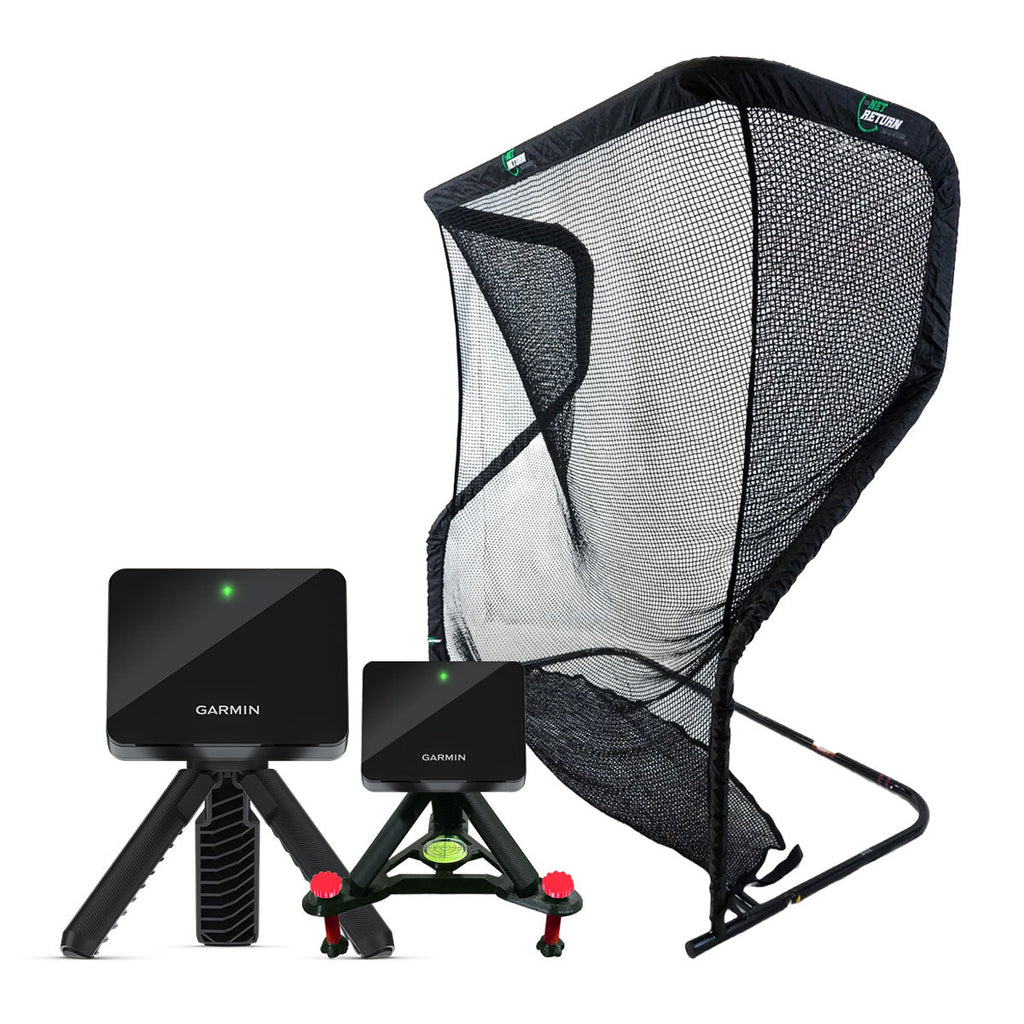 Garmin Approach R10 Golf Launch Monitor Home Net Studio with The Net Return Premium Hitting Net Package