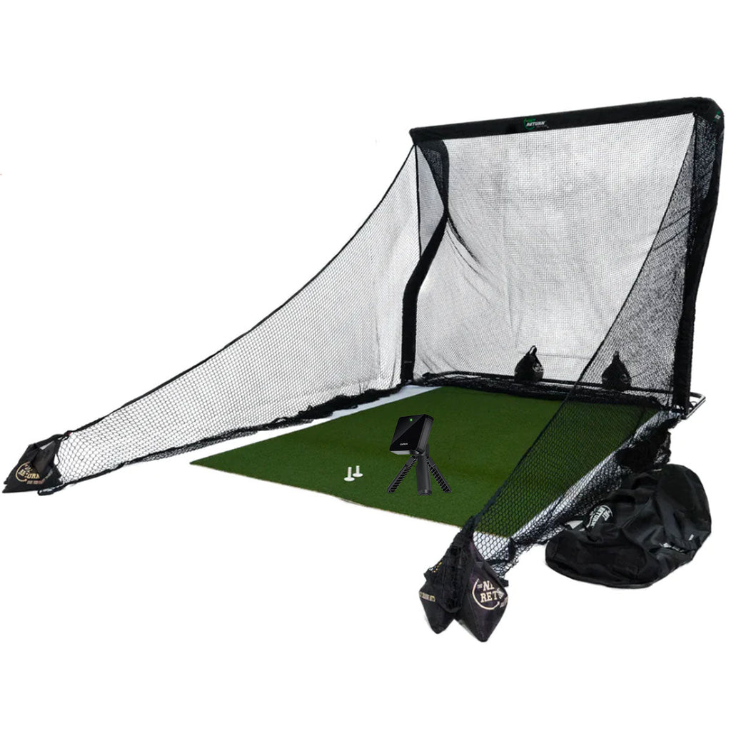 Garmin Approach R10 Golf Launch Monitor Home Net Studio with The Net Return Premium Hitting Net Package