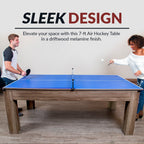 Hathaway Driftwood 7-ft Air Hockey Table Combo Set with Benches BG1137H
