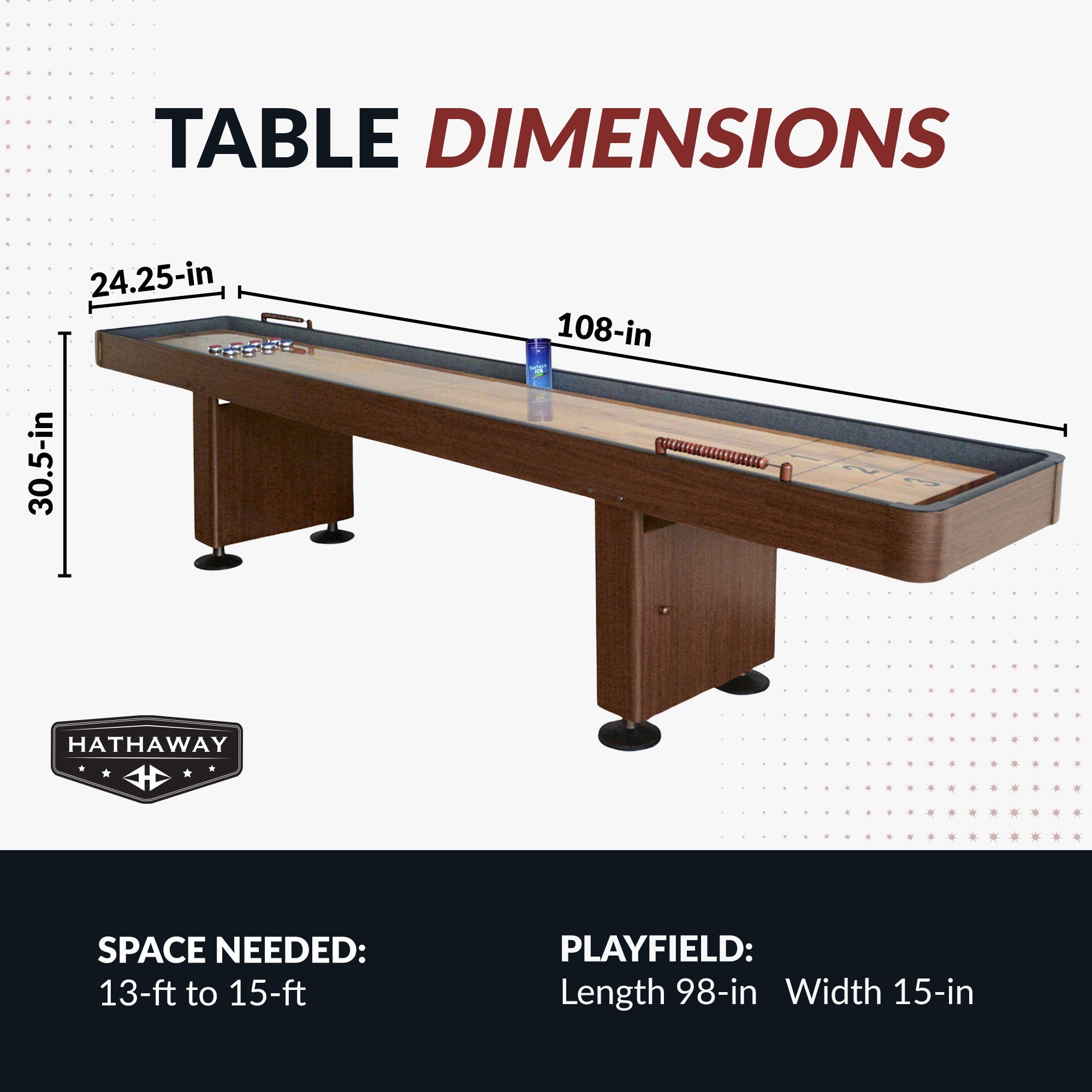 Hathaway Challenger Shuffleboard Table BG1205 / BG1210 / BG1212 / BG1214 / BG1218