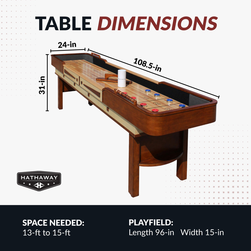 Hathaway Merlot Shuffleboard Table BG1305 / BG1312 / BG50357 / BG50358