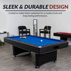 Hathaway Hustler Pool Table with Ball Return - Black with Blue Felt BG2515PB / BG2520PB
