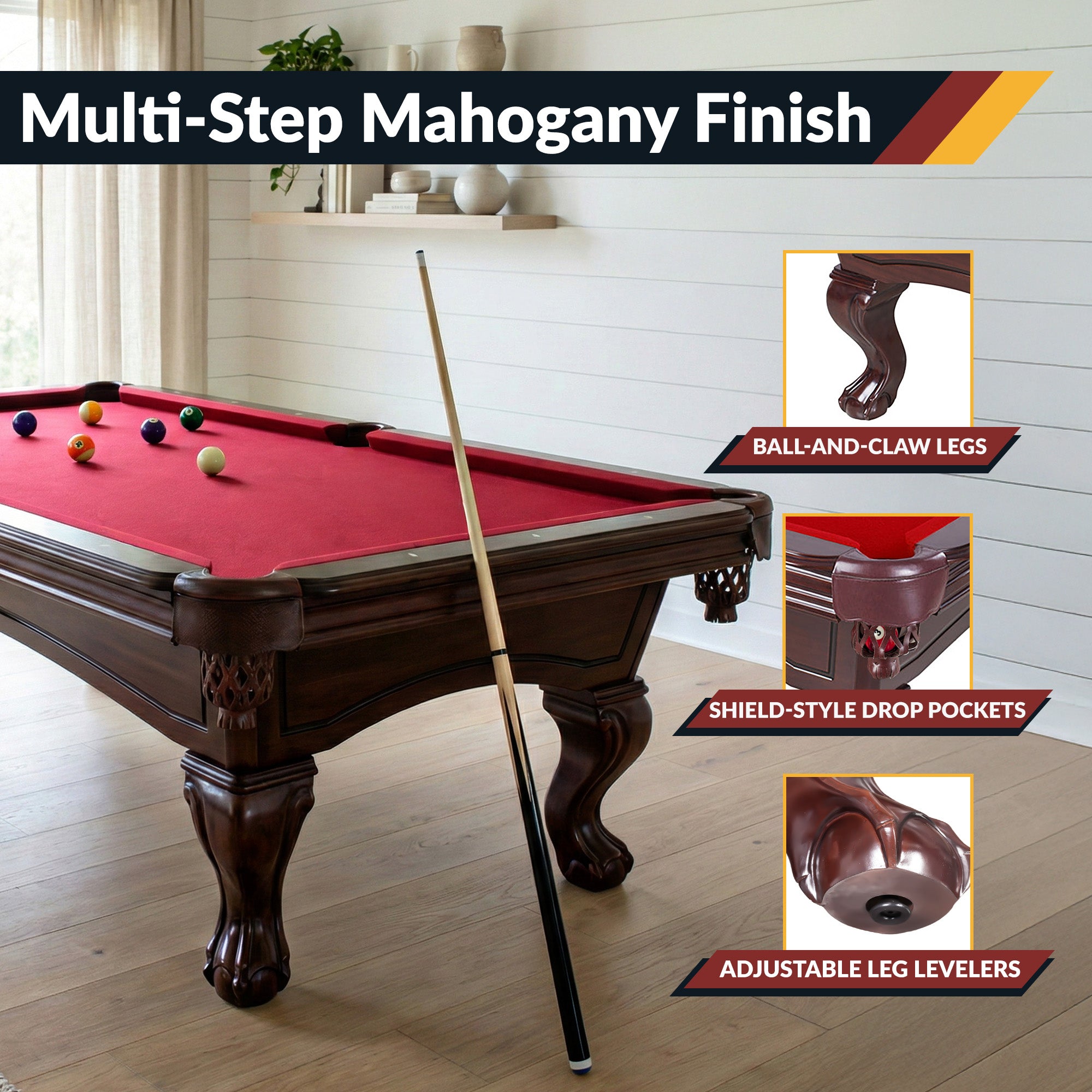 Hathaway Augusta 8-ft Pool Table BG2527 / BG2670