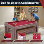 Hathaway Newport 7-ft Pool Table Combo Set with Benches - Light Oak with Red Felt BG2535P