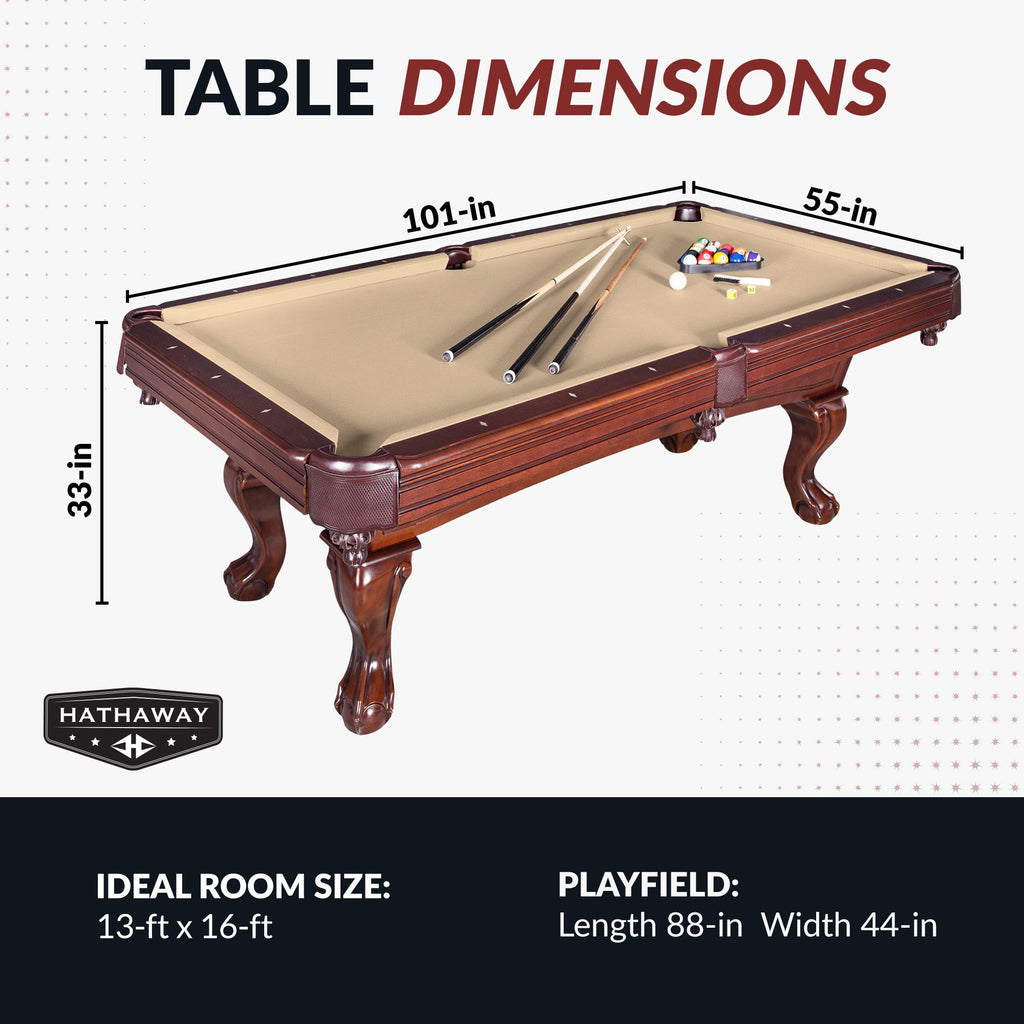 Hathaway Augusta 8-ft Pool Table BG2527 / BG2670