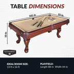 Hathaway Augusta 8-ft Pool Table BG2527 / BG2670