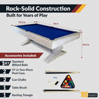 Hathaway Montecito 8-ft Pool Table - Driftwood Finish with Blue Felt BG5021