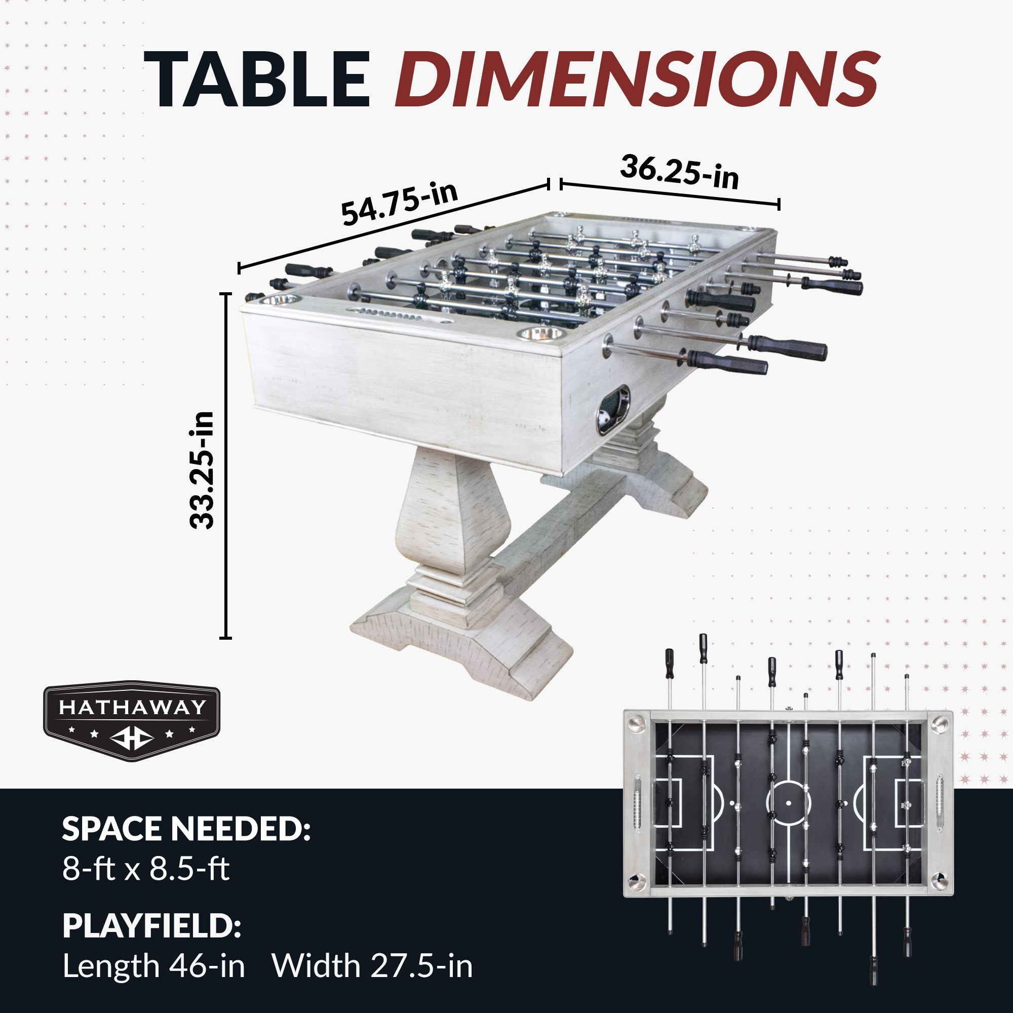 Hathaway Montecito 55-in Foosball Table - Driftwood BG5022