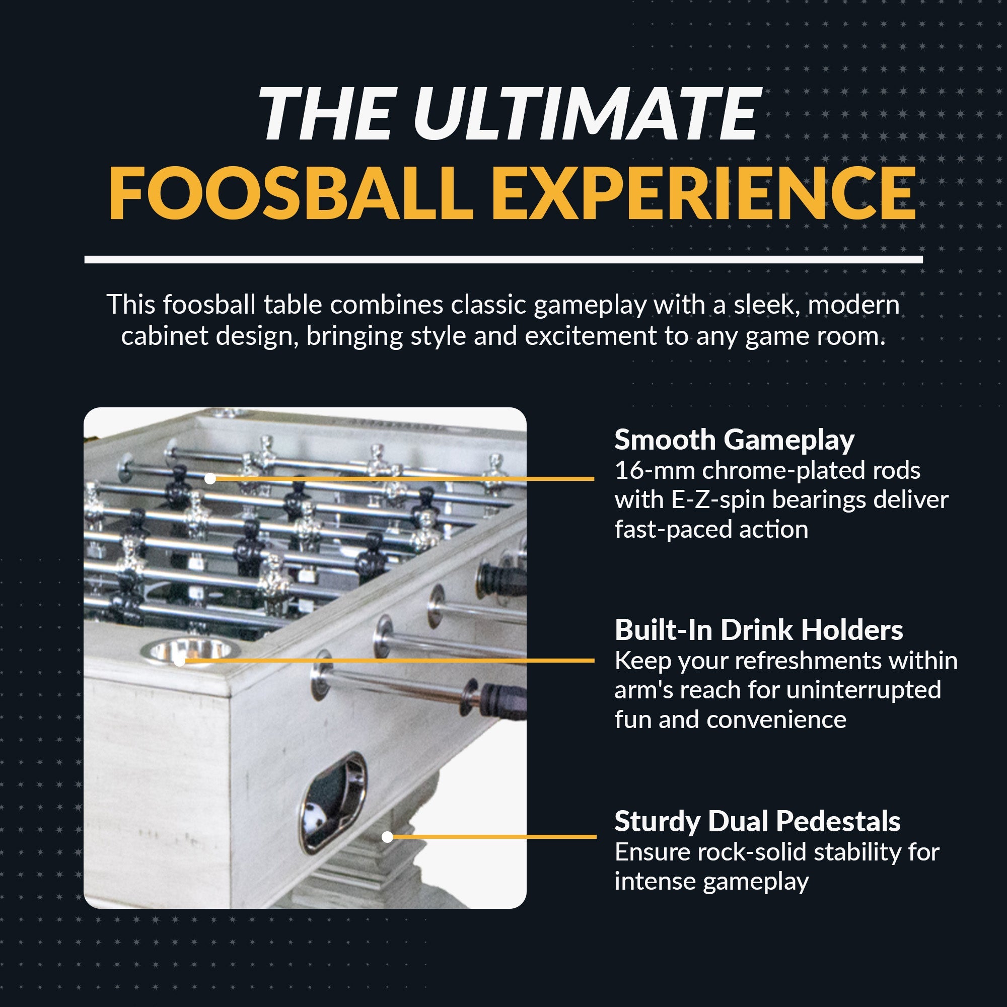 Hathaway Montecito 55-in Foosball Table - Driftwood BG5022