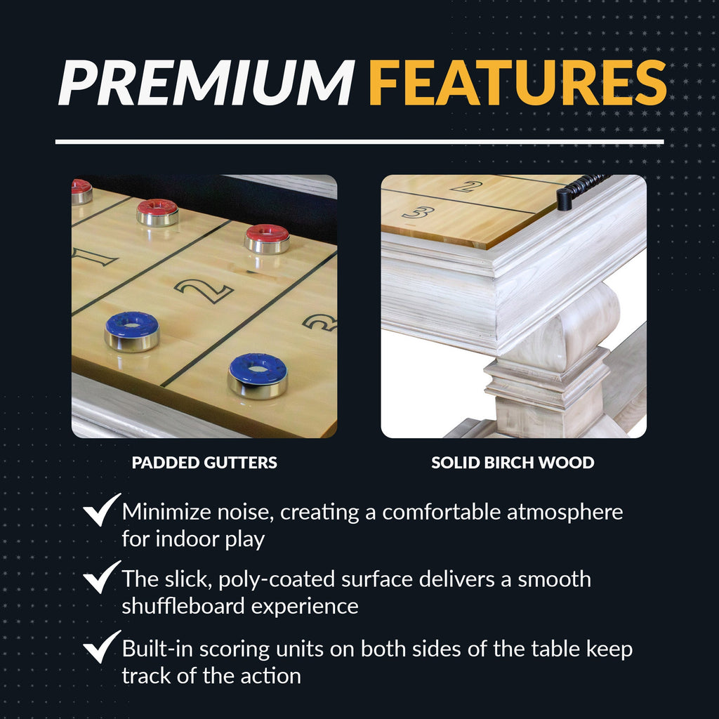 Hathaway Montecito 12-ft Shuffleboard Table - Driftwood Finish BG5025