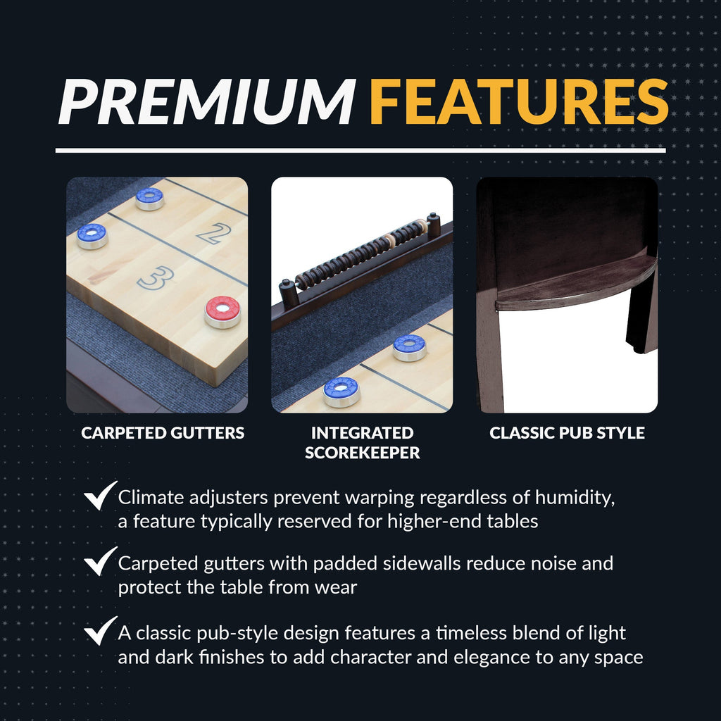 Hathaway Merlot Shuffleboard Table BG1305 / BG1312 / BG50357 / BG50358