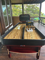 Bank Shot Shuffleboard Table - Compact Design with Bumper Play and Champion Craftsmanship
