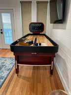 Bank Shot Shuffleboard Table - Compact Design with Bumper Play and Champion Craftsmanship