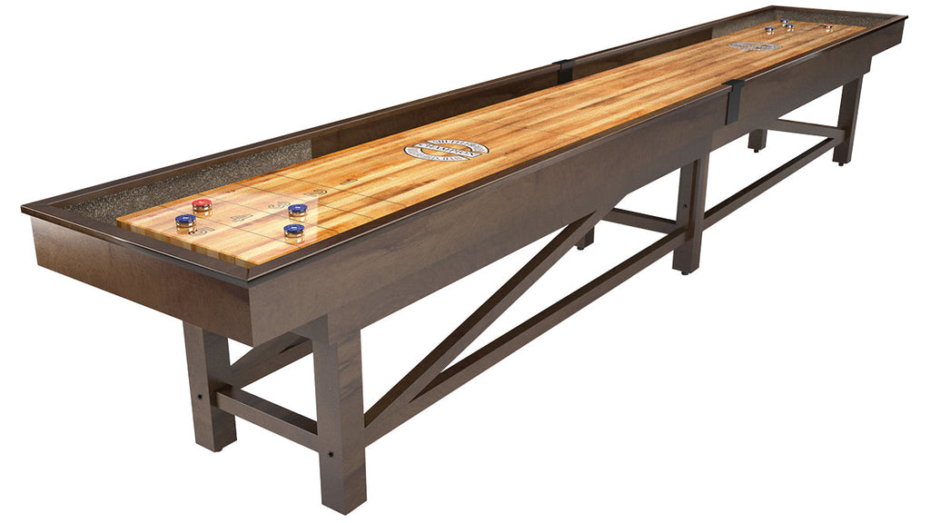 Sheffield Shuffleboard Table - Contemporary Steel Design with Lifetime Polymer Playfield