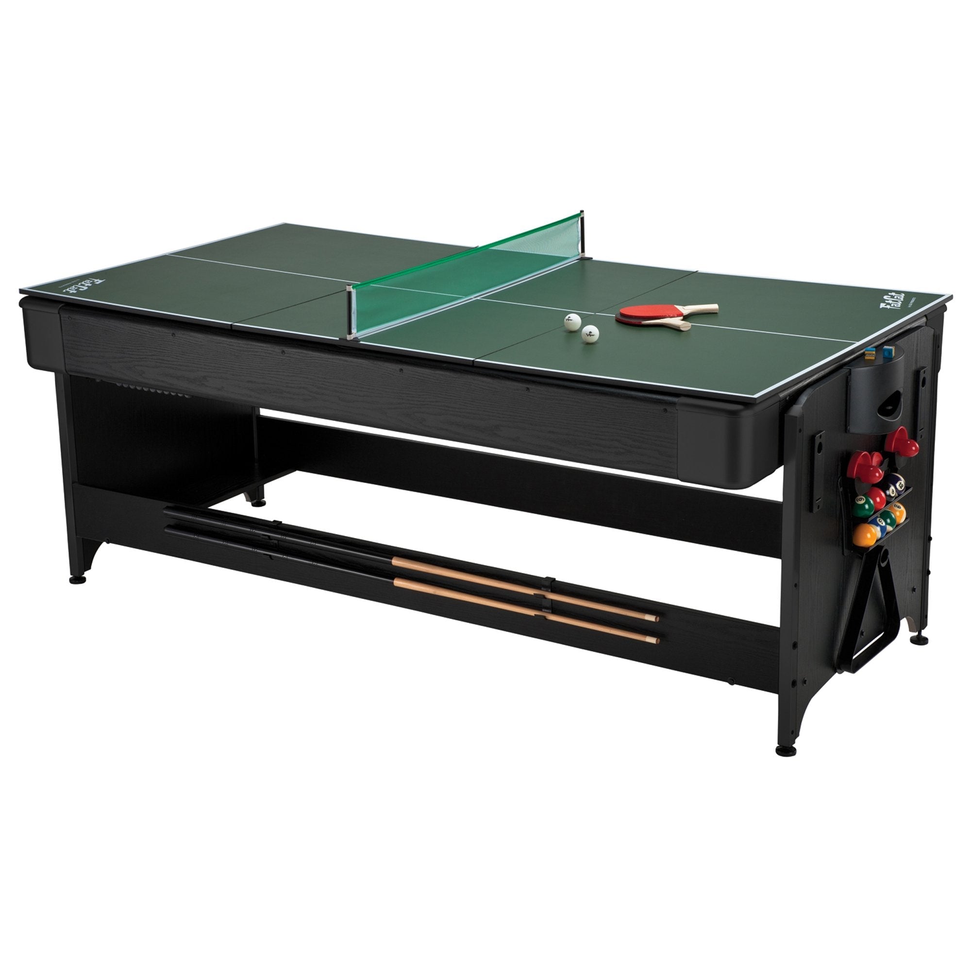 Fat Cat Original Pockey 7ft Black 3 in 1 Multi Game Table
