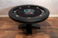 BBO Poker Tables Ginza LED Black Round Poker Table