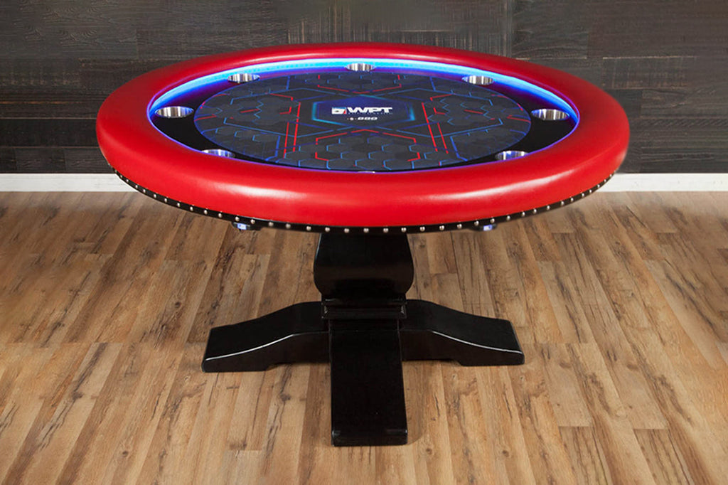 BBO Poker Tables Ginza LED Black Round Poker Table