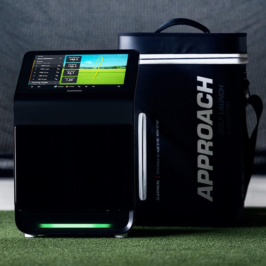 Garmin Approach R50 with PlayBetter SimStudio™ ESSENTIALS Package | Golf Simulator Studio with Impact Screen, Enclosure, Hitting Mat & Projector
