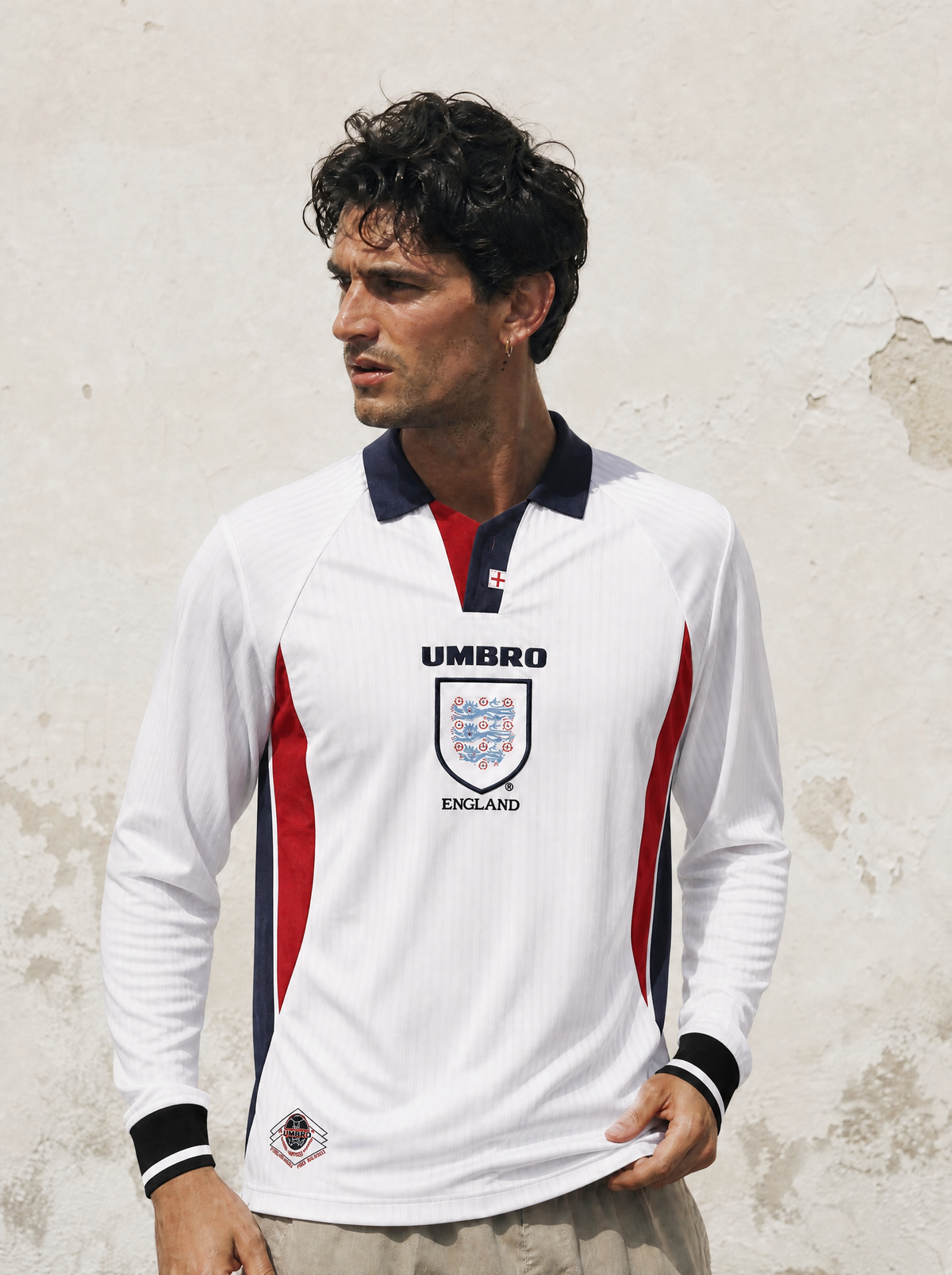 Beckham England Home Long Jersey 1998 — image 3
