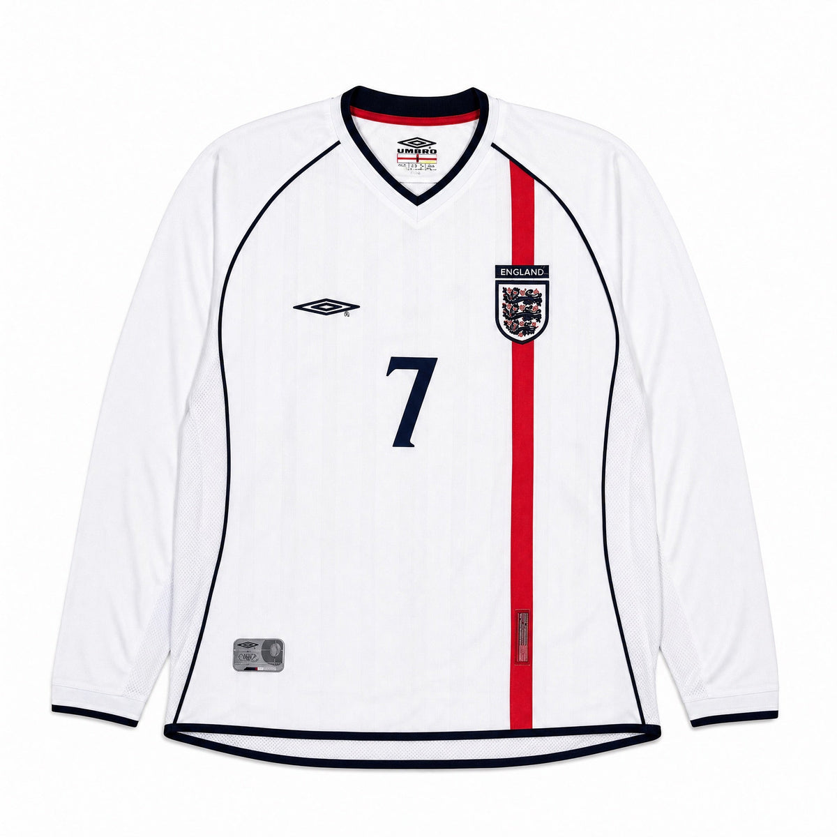 Beckham England Home Long Jersey 2002 — image 1