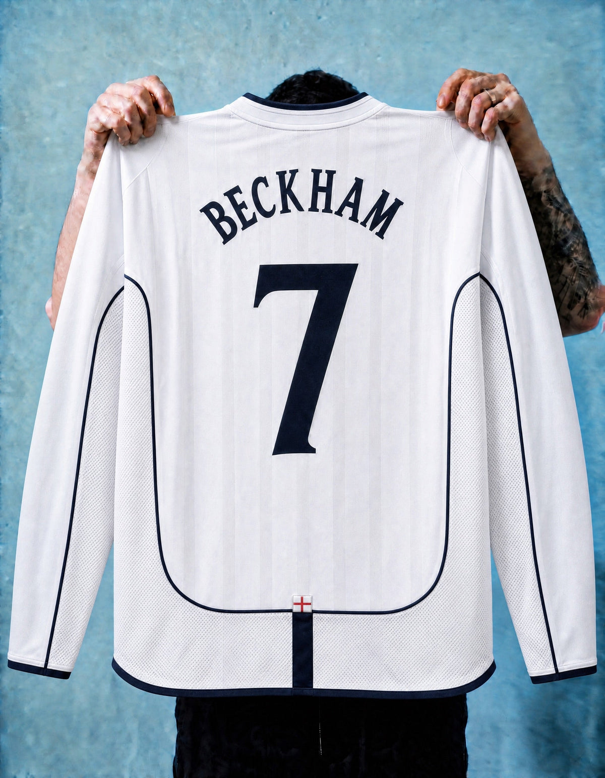 Beckham England Home Long Jersey 2002 — image 4