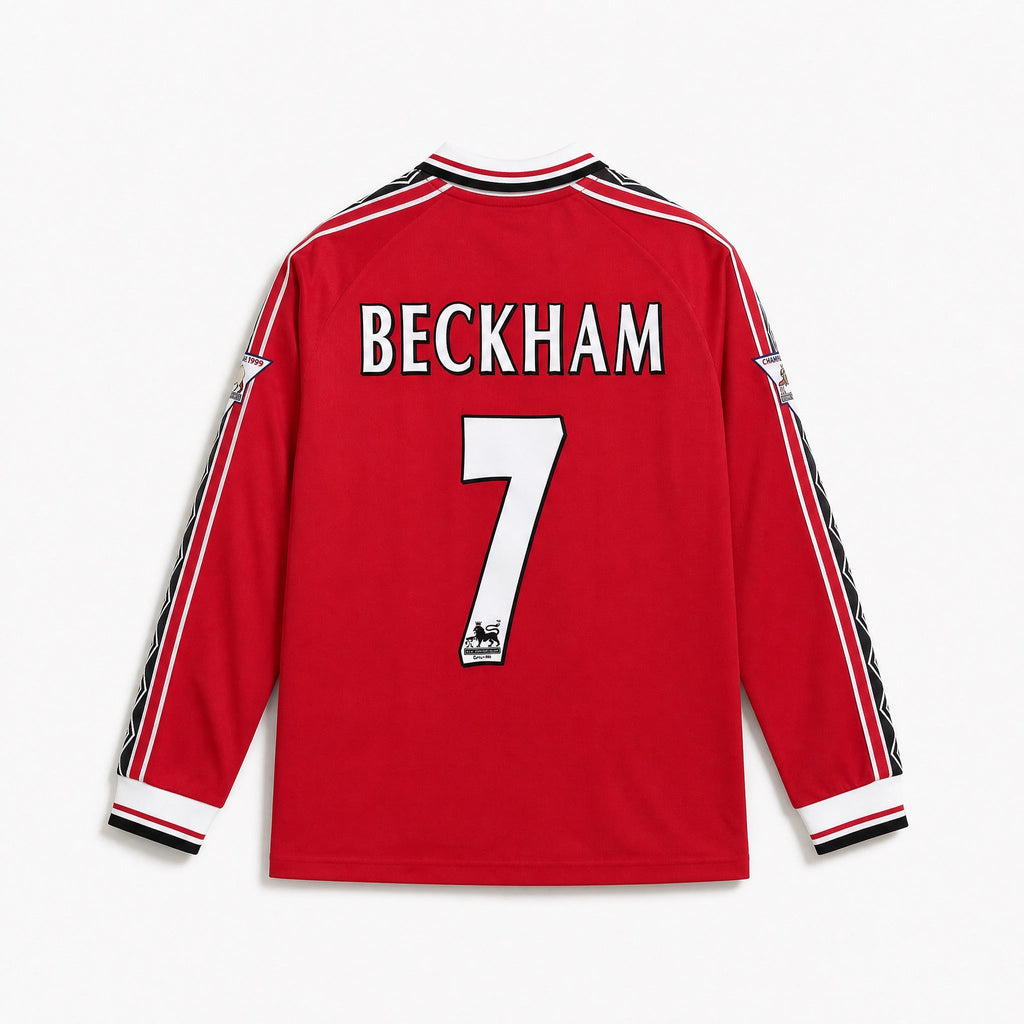 Beckham Manchester United Long-Sleeve Home Jersey 1998/99 — image 2