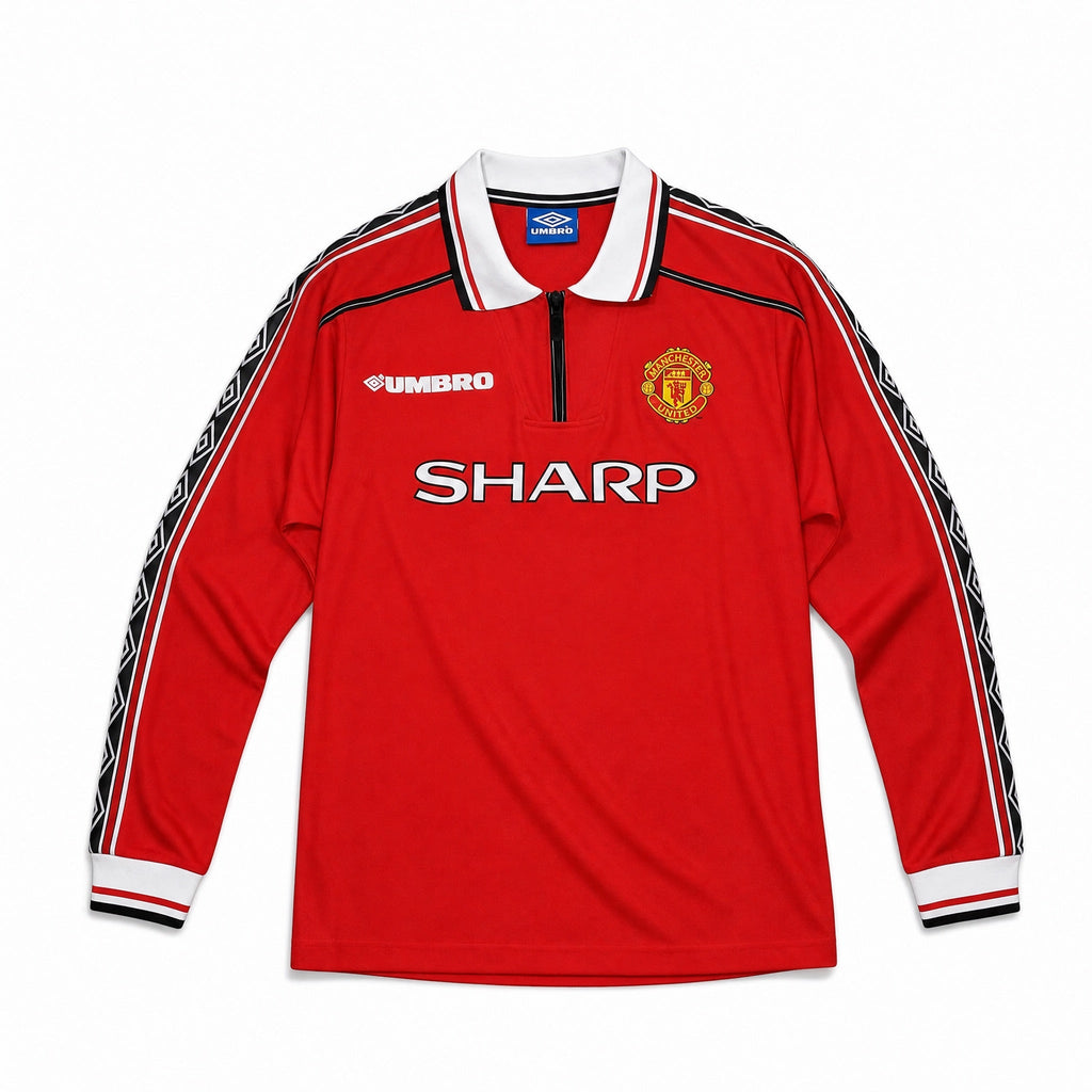 Beckham Manchester United Long-Sleeve Home Jersey 1998/99 — image 1