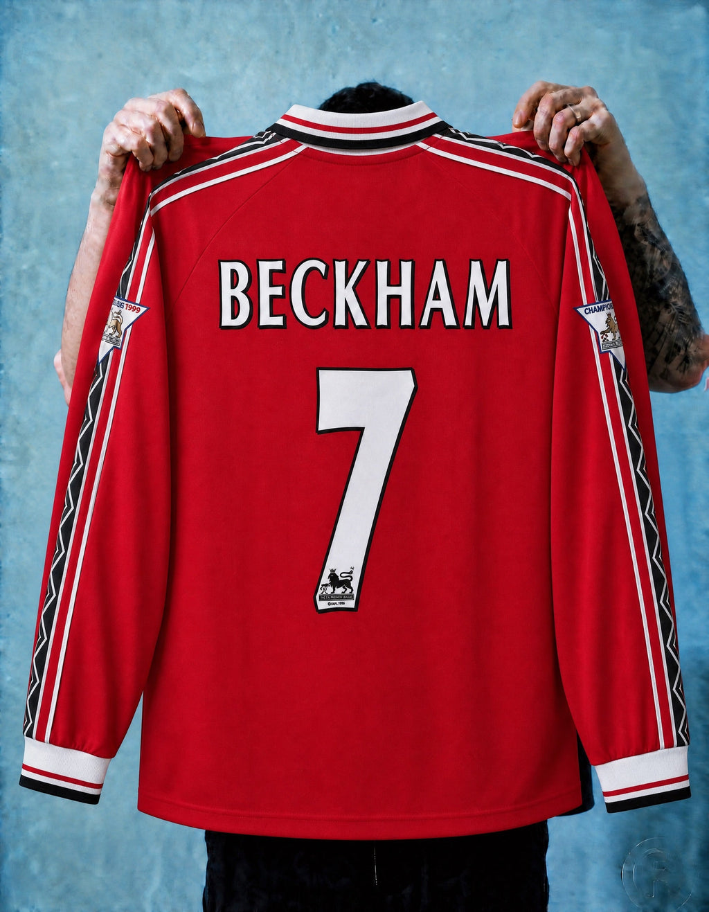 Beckham Manchester United Long-Sleeve Home Jersey 1998/99 — image 4