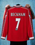 Beckham Manchester United Long-Sleeve Home Jersey 1998/99 — image 4