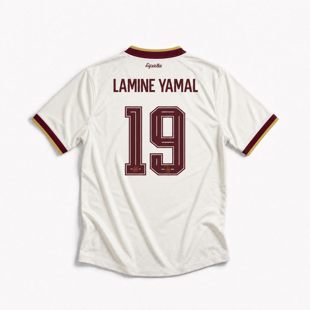 Jersey Lamine Yamal Spain Away 2026 World Cup Winner (2 Stars)