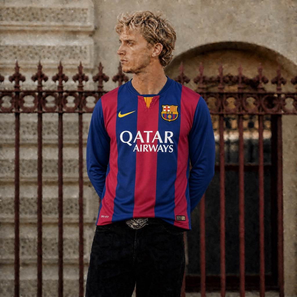 Maglia Neymar Barcellona Home Long Sleeve 2014/15
