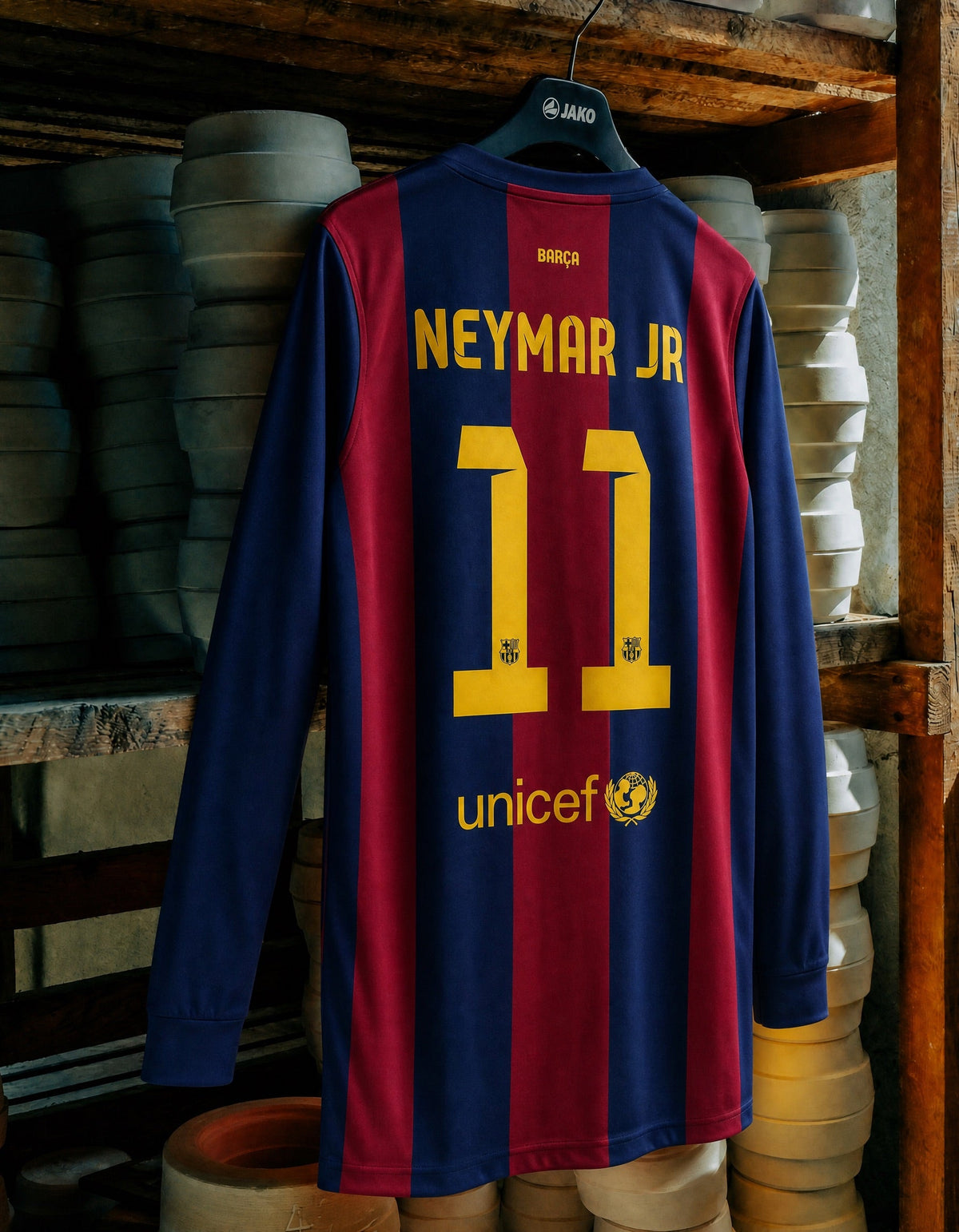 Maglia Neymar Barcellona Home Long Sleeve 2014/15