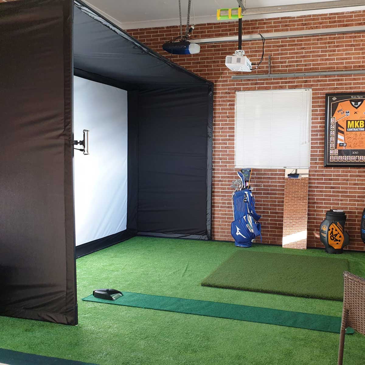 Garmin Approach R50 with PlayBetter SimStudio™ BYO (Build Your Own) Package – Custom Home Golf Simulator Studio Builder with Impact Screen, Enclosure, Optional Mats, Projector & More