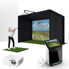 Garmin Approach R50 with PlayBetter SimStudio™ BYO (Build Your Own) Package – Custom Home Golf Simulator Studio Builder with Impact Screen, Enclosure, Optional Mats, Projector & More