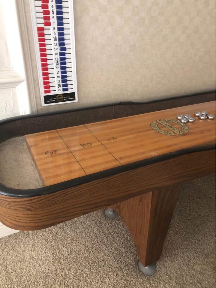 Qualifier Shuffleboard Table - Compact Design, Professional Playfield & Easy Assembly