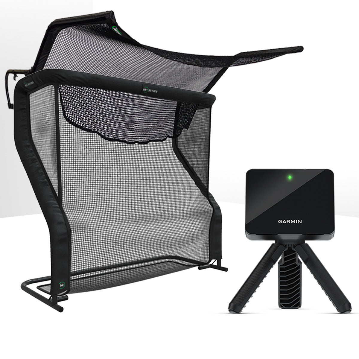 Garmin Approach R10 Golf Launch Monitor Home Net Studio with The Net Return Premium Hitting Net Package