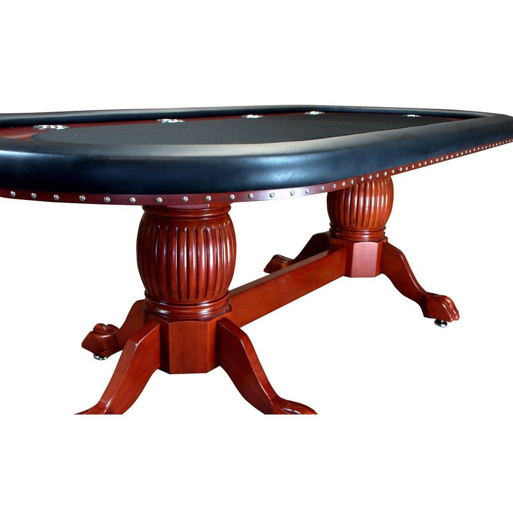 BBO Poker Tables Rockwell Mahogany Oval Poker Table