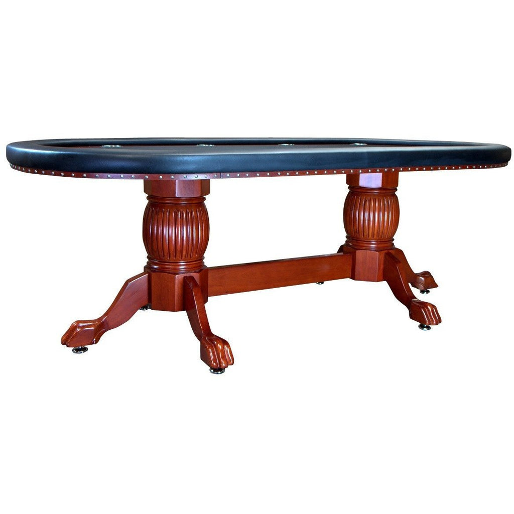 BBO Poker Tables Rockwell Mahogany Oval Poker Table
