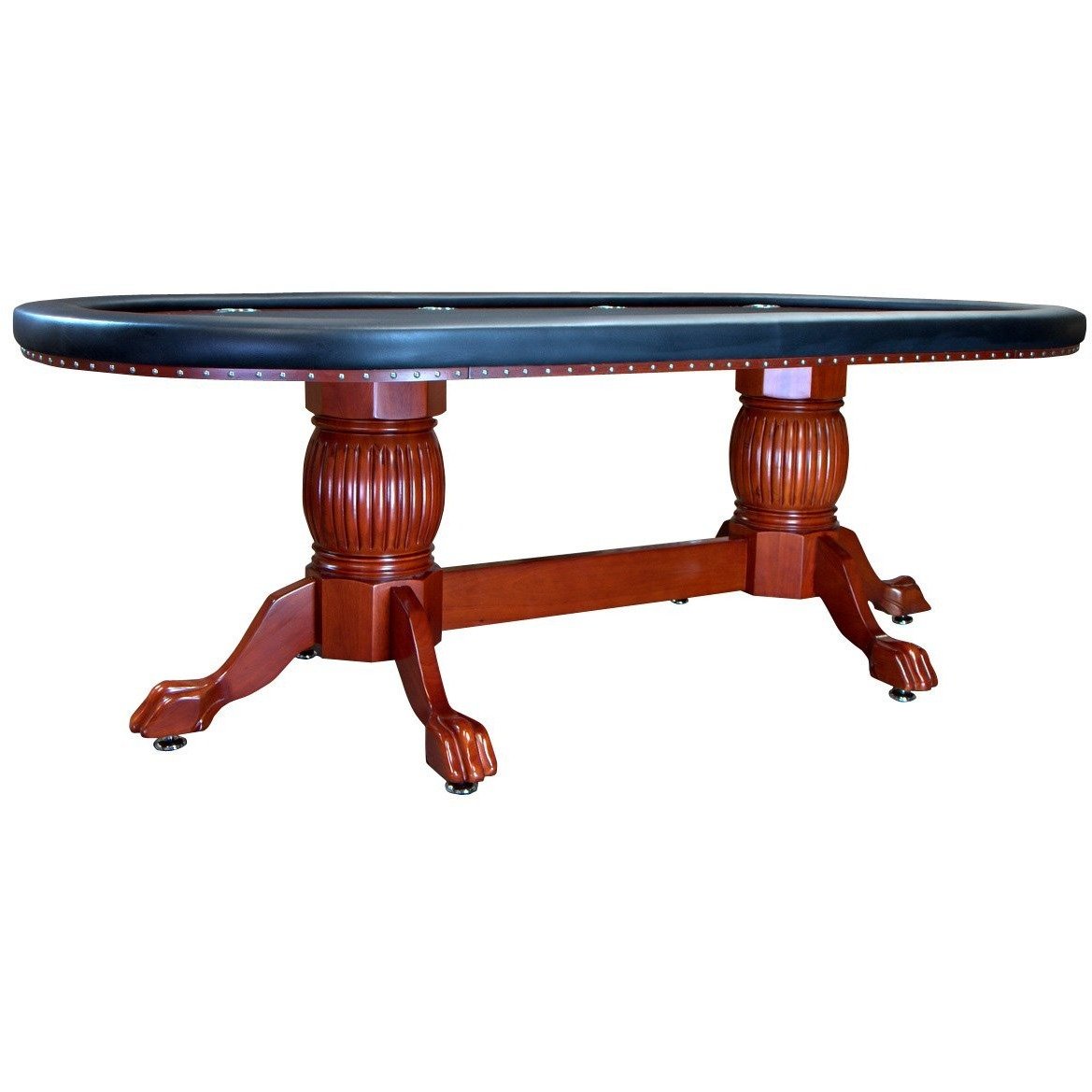 BBO Poker Tables Rockwell Mahogany Oval Poker Table