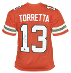 Gino Torretta Autographed Signed Miami College Orange Football Jersey (Beckett)