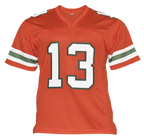 Gino Torretta Autographed Signed Miami College Orange Football Jersey (Beckett)