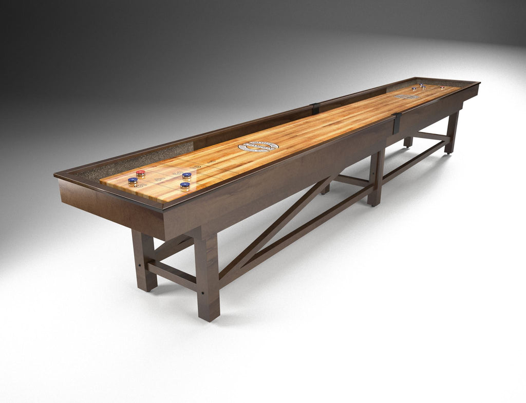Sheffield Shuffleboard Table - Contemporary Steel Design with Lifetime Polymer Playfield