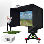 Garmin Approach R10 with PlayBetter SimStudio™ BYO (Build Your Own) Package – Custom Home Golf Simulator Studio Builder with Impact Screen, Enclosure, Optional Mats, Projector & More