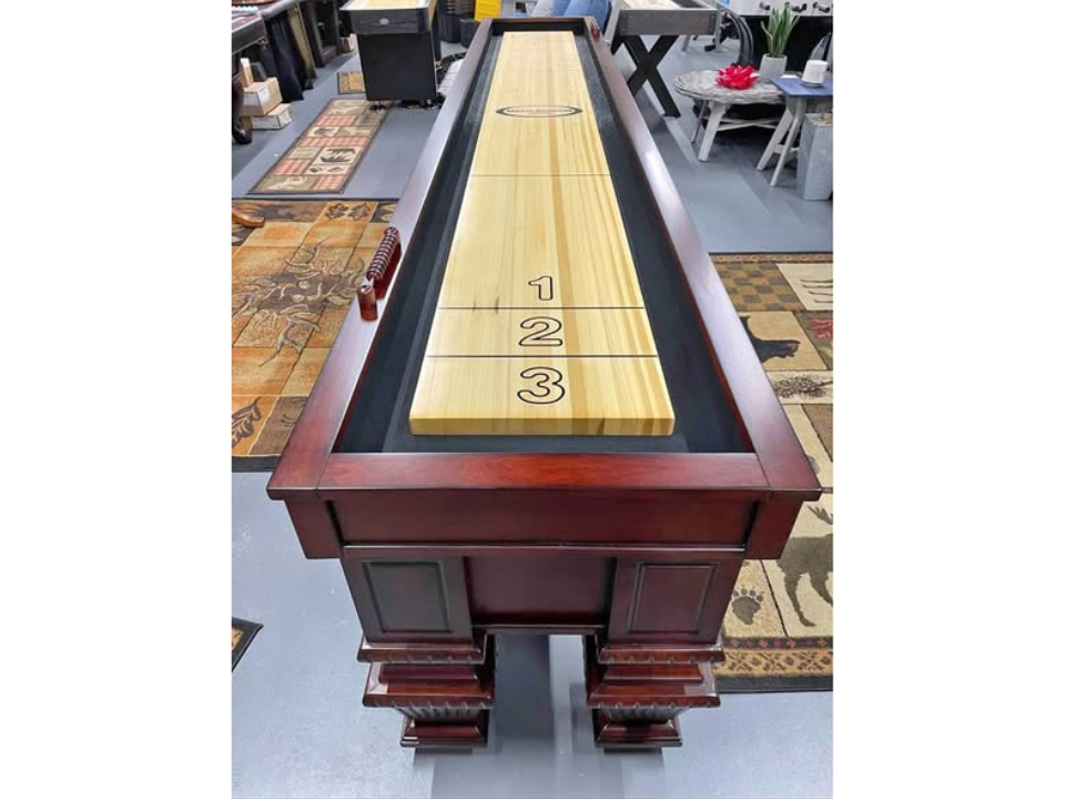 "The Prestige" Shuffleboard by Berner Billiards, Mahogany, 9ft, 12ft